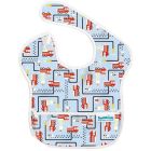  Munchkin Bumkins Αδιάβροχη Σαλιάρα Πλαστική με Αυτοκόλλητο SuperBib με Τσέπη Fire Engine για 6 m+ 1τμχ