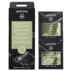 Apivita Express Beauty With Green Clay Μάσκα Προσώπου Για Βαθύ Καθαρισμό Με Πράσινη Άργιλο Για Λιπαρό/Μικτό Δέρμα 2x8ml
