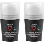 Vichy Homme Anti-irritation Anti Perspirant 48h Roll-On-Αποσμητικό κατά της Εφίδρωσης για 48 Ώρες, 2x50ml