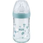 Nuk Nature Sense Μπιμπερό Γυάλινο με Θηλή Σιλικόνης Medium 0-6m 240ml