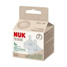 Nuk Nature Sense Θηλές από Σιλικόνη Μεσαίας Ροής για 0+ μηνών 2τμχ