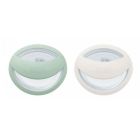 Nuk MommyFeel Πιπίλα Σιλικόνης 0-9m Πράσινο & Μπεζ 2τεμ