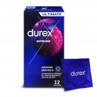 Durex Intense Προφυλακτικά με Κουκίδες, Ραβδώσεις & Διεγερτικό Τζελ 12τεμ