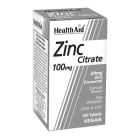 Health Aid Zinc Citrate 100mg Kιτρικός Ψευδάργυρος 100 tabs