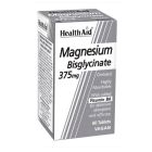 HEALTH AID MAGNESIUM BISGLYCINATE 375mg 60 TABLETS