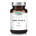 Power Health Platinum Range Συμπλήρωμα Διατροφής με Ψευδάργυρο & Βιταμίνη C Zinc plus C 30tabs 