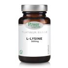 Power Health Platinum Range L-Lysine 500mg Συμπλήρωμα Διατροφής για την Καλή Λειτουργία του Οργανισμού 30 Κάψουλες