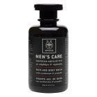 Apivita Men's Care Ανδρικό Σαμπουάν Αφρόλουτρο με Κάρδαμο & Πρόπολη, 250ml