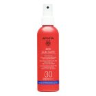 Apivita Bee Sun Safe Hydra Melting Ultra Light Face & Body Spray Ενυδατικό Αντιηλιακό Προσώπου Σώματος με Θαλάσσια Φύκη & Πρόπολη SPF30, 200ml