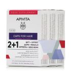 Apivita Promo Pack Caps For Hair Συμπλήρωμα Διατροφής για Υγιή Μαλλιά και Νύχια 3x30caps