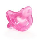Chicco Πιπίλα Physio Soft Όλο Σιλικόνη Ροζ 0-6m 1τμχ 