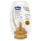 Chicco Original Touch Θηλή Καουτσούκ Κανονική Ροή 2-4m+ 2 τμχ