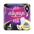 Always Platinum Secure Night (Μέγεθος 4) Σερβιέτες Με Φτερά 5τεμ