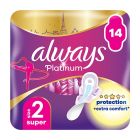 Always Duo Pack Platinum Ultra Super Plus Size 2 Σερβιέτες με Φτερά, 14 τεμάχια