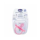 Chicco Physio Soft Πιπίλα Σιλικόνη Ροζ Χρώμα για Ηλικίες 4Μ+, 1τεμ