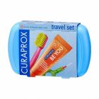 Curaprox Γαλάζιο Travel Set Οδοντόβουρτσα, Μεσοδόντιο Βουρτσάκι Duo-Holder & Οδοντόκρεμα Be You
