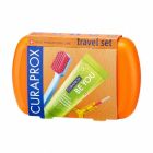 Curaprox Πορτοκαλί Travel Set Οδοντόβουρτσα, Μεσοδόντιο Βουρτσάκι Duo-Holder & Οδοντόκρεμα Be You