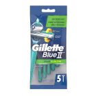 Gillette Blue II Slalom Plus Ξυραφάκια μιας Χρήσης με 2 Λεπίδες και Λιπαντική Ταινία 5τμχ