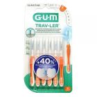 Gum Trav-ler Interdental Brush 1412 Μεσοδόντιο Βουρτσάκι 0,9mm Πορτοκαλί 6τμχ