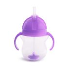  Munchkin Κύπελλο με Καλαμάκι Click Lock Μωβ 207ml, 6m+