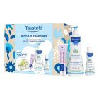 Mustela Promo Birth On Essentials με Gel Lavant Doux 500ml + Κρέμα Αλλαγής Πάνας 100ml + Ενυδατικό Γαλάκτωμα 100ml + Δώρο Βρεφικό Μπουρνούζι