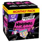 Pampers Ninjamas Pyjama Pants Πάνες-Βρακάκι για τη Νύχτα για Κορίτσια 8-12 Eτών (27-43kg) Monthly Pack - 54τμχ