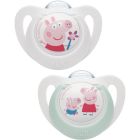 NUK Peppa Pig Star Πιπίλα Σιλικόνης 6-18m 2τεμ