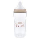 NUK Perfect Match Μπιμπερό Πλαστικό 6m+με θηλή σιλικόνης 360ml Χρώμα Μπεζ 1τμχ