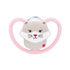 NUK Perfect Match Air Night Πιπίλα Σιλικόνης Γατάκι με Θήκη για 18-36m 1τμχ