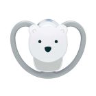 NUK Perfect Match Air Night Πιπίλα Σιλικόνης Polar Bear με Θήκη για 6-18m 1τμχ