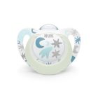 Nuk Star Night Silicone Soother Πιπίλα Σιλικόνης Γαλάζιο Χρώμα 0-6m 1 τμχ