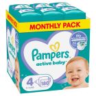 Pampers Active Baby No.4 Monthly Pack (9-14kg) 180 Πάνες