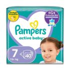 PAMPERS ACTIVE BABY ΠΑΝΕΣ MAXI PACK ΜΕΓΕΘΟΣ 7 (15+ kg), 40 ΤΜΧ