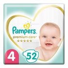 PAMPERS PREMIUM CARE ΠΑΝΕΣ ΜΕΓΕΘΟΣ 4  (9-14 KG) - 52 ΤΜΧ