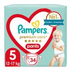 Pampers Premium Care Pants Πάνες-Βρακάκι Νο5 12-17Kg 34τμχ