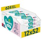 Pampers Sensitive Wipes Μωρομάντηλα για το ευαίσθητο δερματάκι του μωρού 12 x 52 τεμ