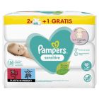 Pampers Sensitive Μωρομάντηλα χωρίς Parabens 3x52τμχ 2+1