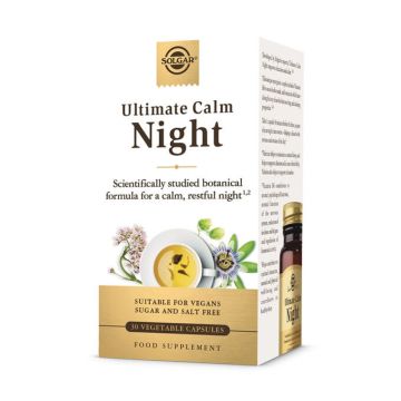 Solgar Ultimate Calm Night Συμπλήρωμα Διατροφής Με Βαλεριάνα Για Εύκολο & Γρήγορο Ύπνο 30 Φυτικές Κάψουλες