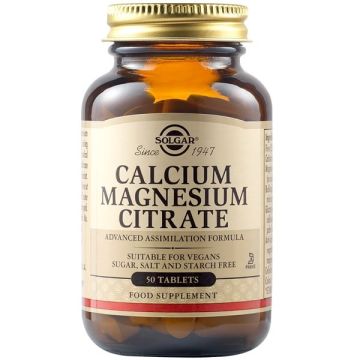 SOLGAR CALCIUM MAGNESIUM CITRATE TABS 50S