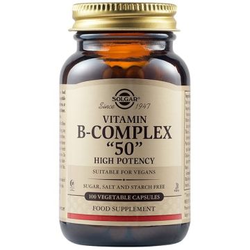  SOLGAR B- 50 COMPLEX 100 ΦΥΤΙΚΕΣ ΚΑΨΟΥΛΕΣ