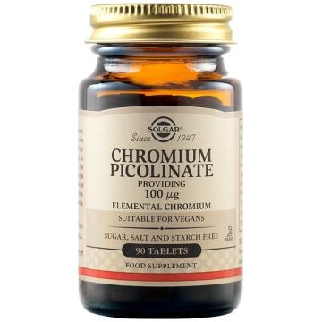 SOLGAR CHROMIUM PICOLINATE100MG TABS 90S