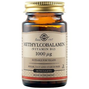 SOLGAR METHYLCOBALAMIN B12 1000μg 30NUGGETS