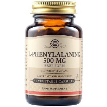 SOLGAR L-PHENYLALANINE 500MG VEGICAPS 50S