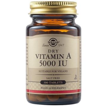 SOLGAR VIT A 5000 IU DRY TABS 100S