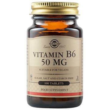SOLGAR VIT B-6 50MG TABS 100S