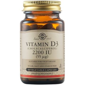 SOLGAR VITAMIN D3 2200 IU 50 VEGICAPS