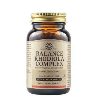 Solgar Balance Rhodiola Complex Συμπλήρωμα Διατροφής για την Ομαλή Λειτουργία του Νευρικού Συστήματος 60veg.caps