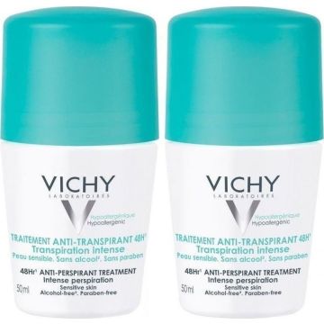 Vichy Deodorant Roll On 48ωρη Αποσμητική Φροντίδα -50% στο 2ο προϊόν, 2x50ml