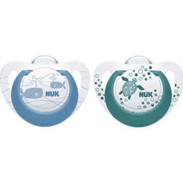 Nuk Πιπίλα Σιλικόνης Genius Color 0-6 μ 2 τμχ 