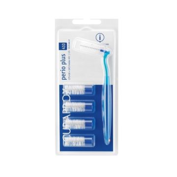 Curaprox Perio Plus 410 Brushes Μεσοδόντια Βουρτσάκια Καθαρισμού με λαβή σε χρώμα Μπλέ 5 τμχ